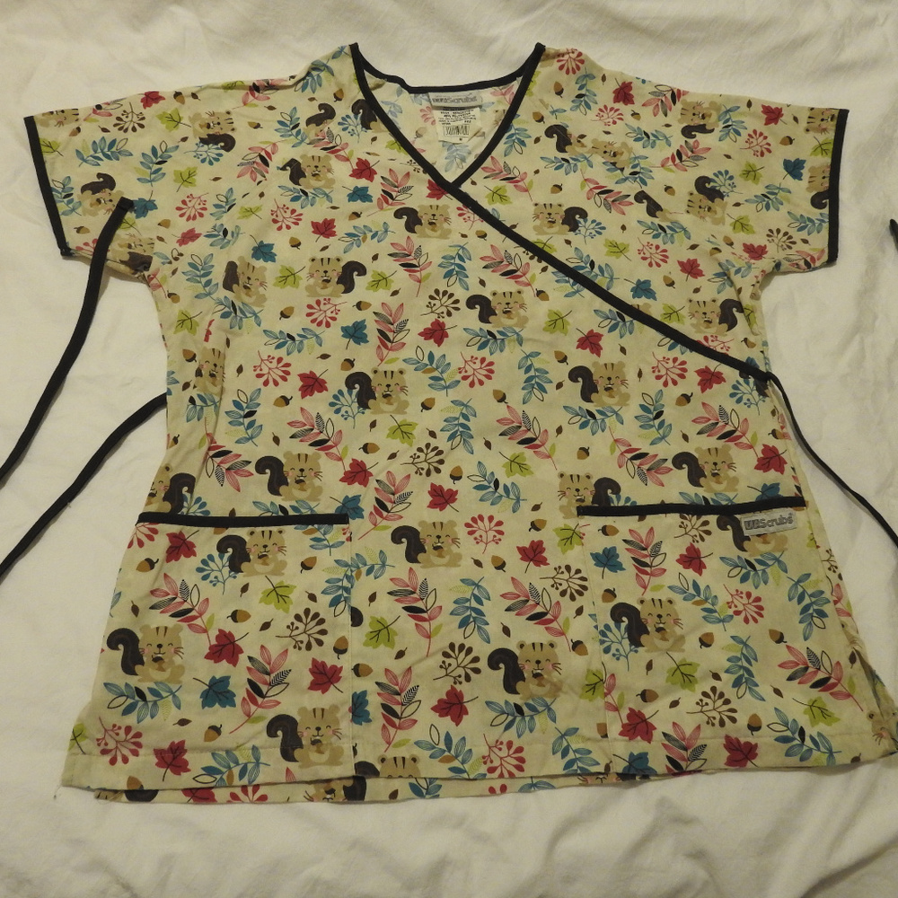 Women's Mock Wrap Scrub Top